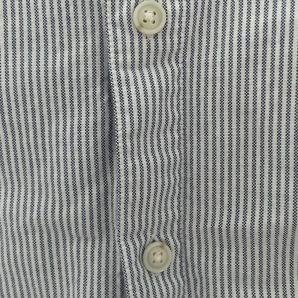 Banana Republic Men's Light Blue Pinstripe Shirt - Picture 3 of 6